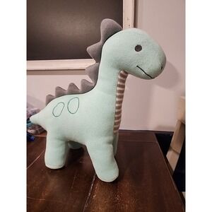Hobby Lobby Mint Green Dinosaur 16" Plush Toy Knit Lovey Gray